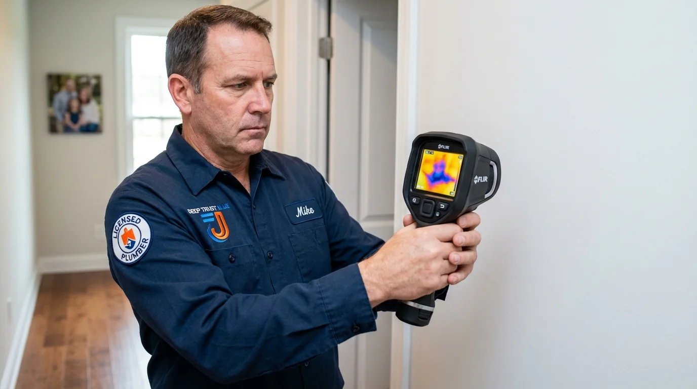 Thermal imaging leak detection by Johns Plumbing LLC in Fletcher